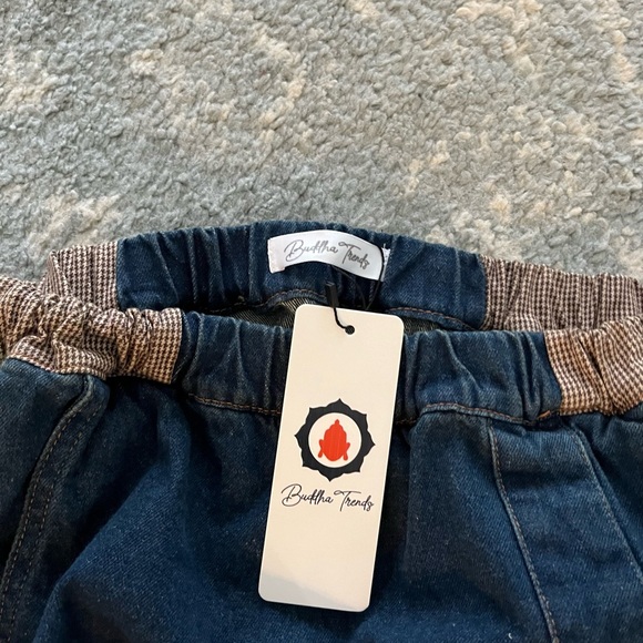 NWT Buddha Trends Baggy Boyfriend Ripped Harem Jeans in Dark Blue (One Size) - Picture 4 of 5